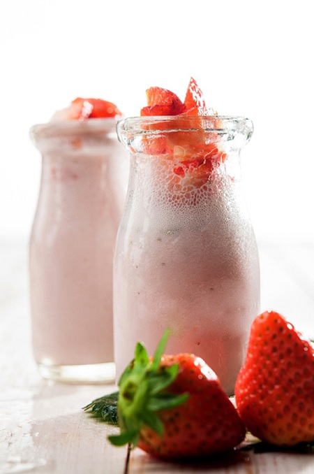 Milkshake dâu tây béo ngậy