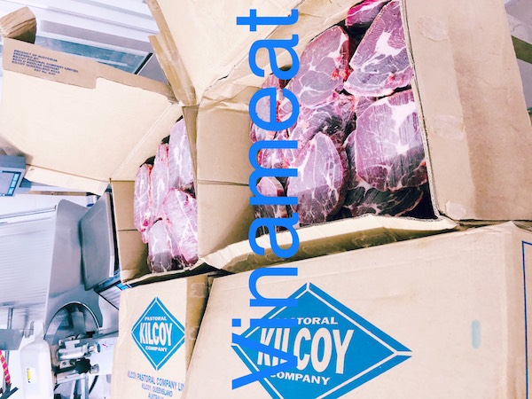 Container thịt bò tại cảng kho